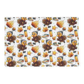 Turkey Trot Fun Run 5K Thanksgiving Running Placemat