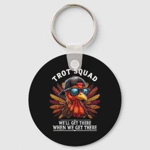 Turkey Trot Gear Thanksgiving Funny Running Costum Keychain