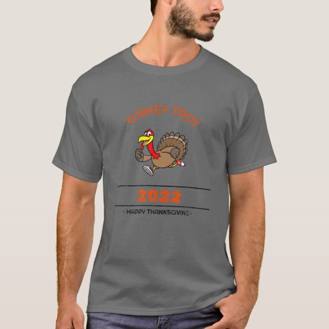 Turkey Trot Race Or Walk Pilgrim Costume 2022 Than T-Shirt (Front)