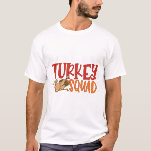 Turkey Trot Squad Funny Thanksgiving Running Match T-Shirt