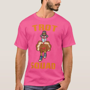 Turkey Trot Squad Mask Funny Thanksgiving Day Run T-Shirt