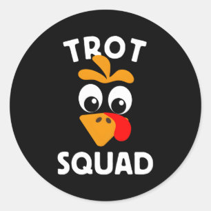 Turkey Trot Squad Running Classic Round Sticker