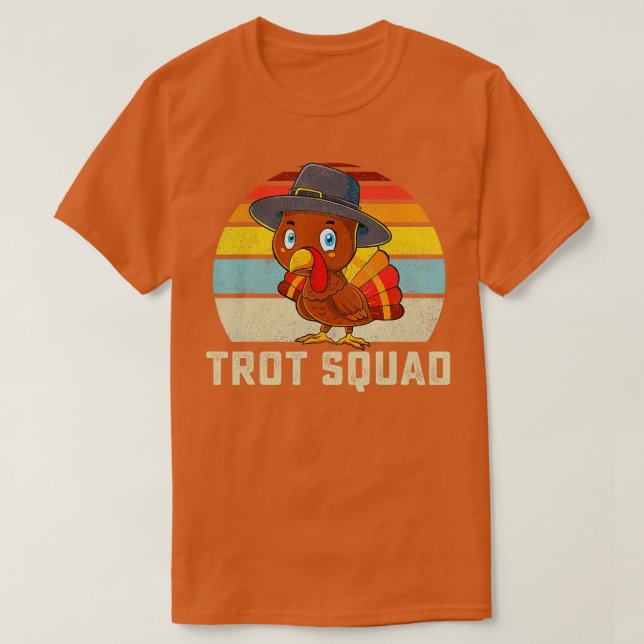 Turkey Trot Squad Thanksgiving Run Costume Men Wom T-Shirt (Design Front)