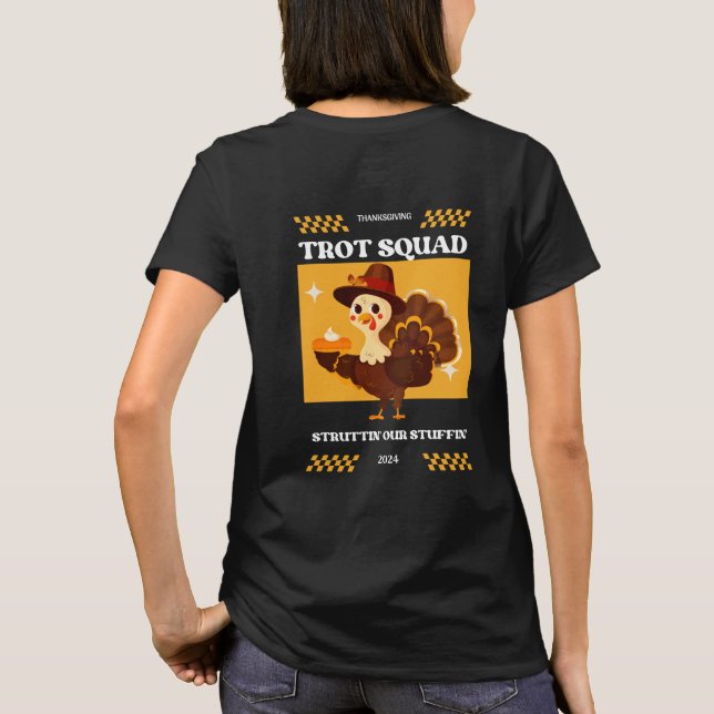 Turkey Trot Squad Thanksgiving Runner Shirt (Back)