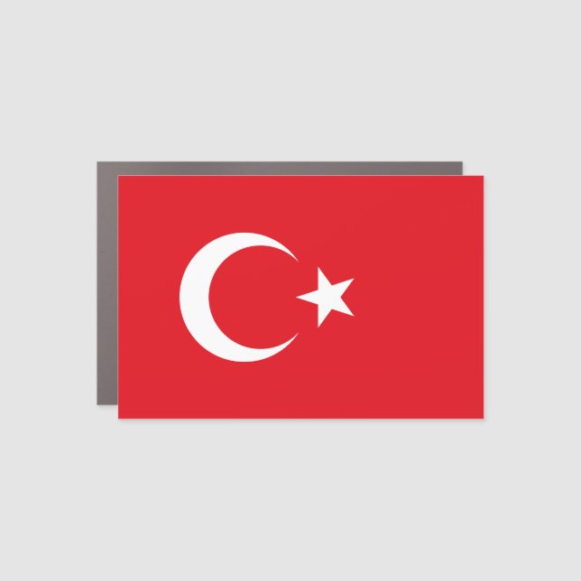 Turkey (Turkish) Flag Car Magnet (Front)