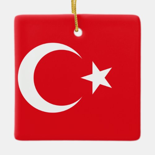 Turkey Turkish Flag  Ceramic Ornament
