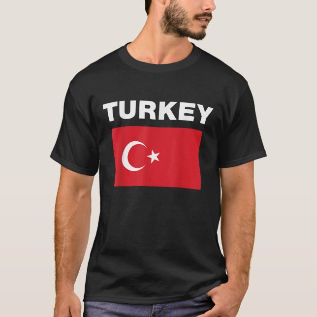 Turkey Turkish Flag Heritage T Shirt (Front)