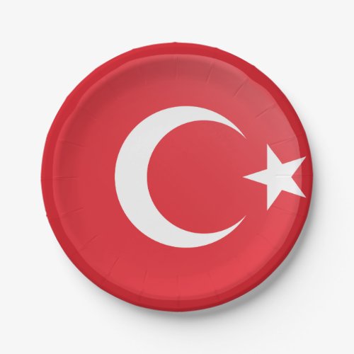 Turkey Turkish Flag Paper Plates