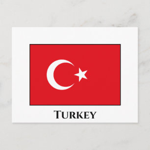 Turkey (Turkish) Flag Postcard