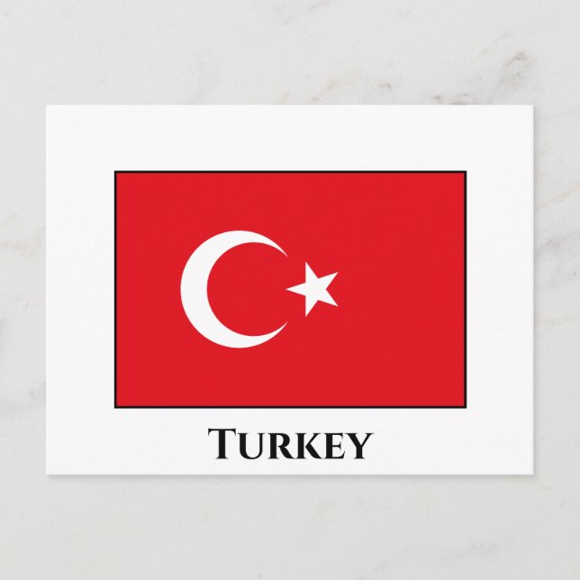 Turkey (Turkish) Flag Postcard (Front)