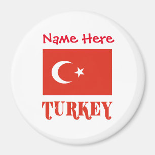 Turkey Turkish Flag Red Personalization Magnet