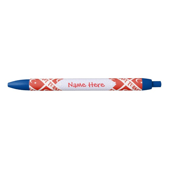 Turkey Turkish Flag Tiled Red Personalized  Pen (Front)