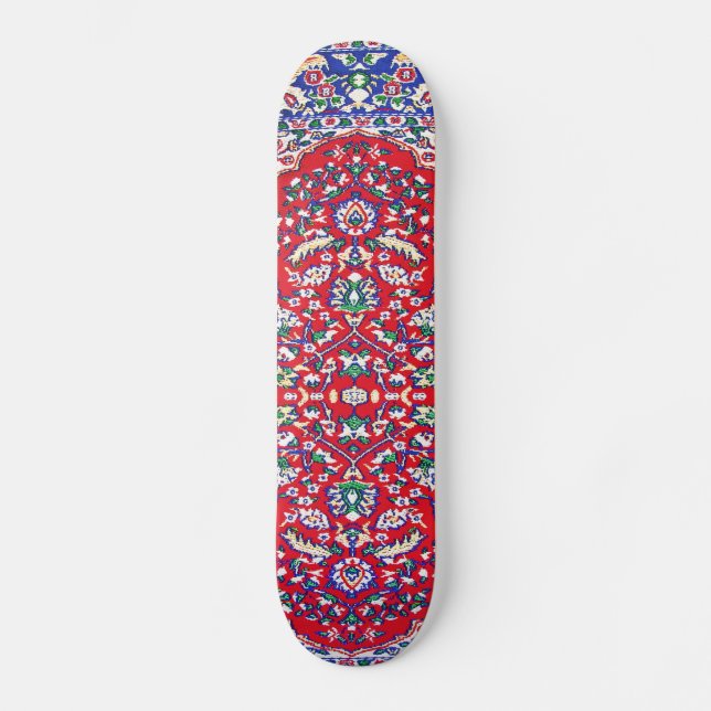 Turkey,Turkish Textile Cloth Rug Pattern Skateboard Deck (Front)