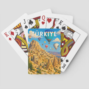 Turkey Turkiye Illustration Travel Art Vintage Poker Cards