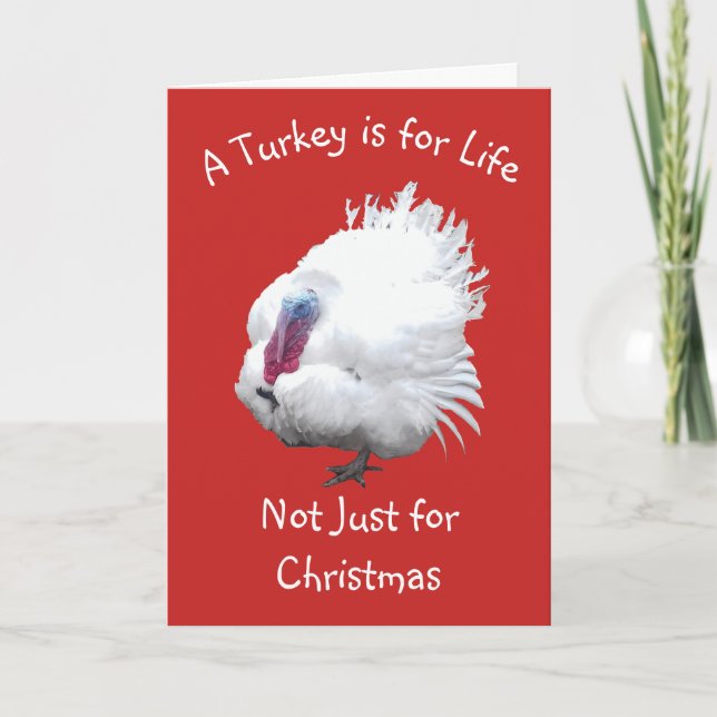 Turkey Vegan Christmas Card (Front)
