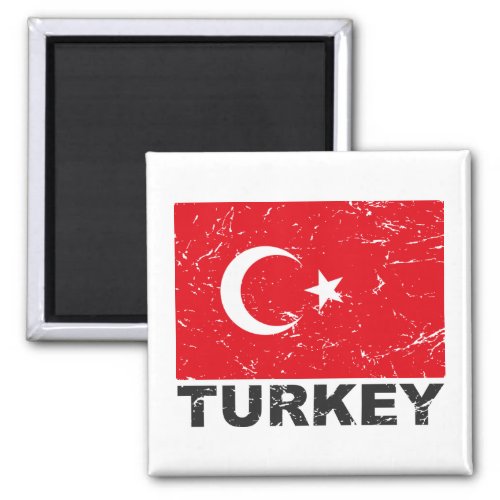 Turkey Vintage Flag Magnet