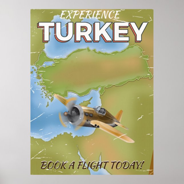 Turkey vintage travel poster (Front)