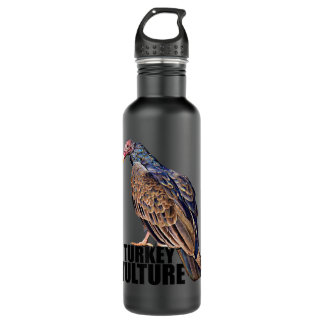 Turkey Vulture Buzzard Illustration  Stainless Steel Water Bottle