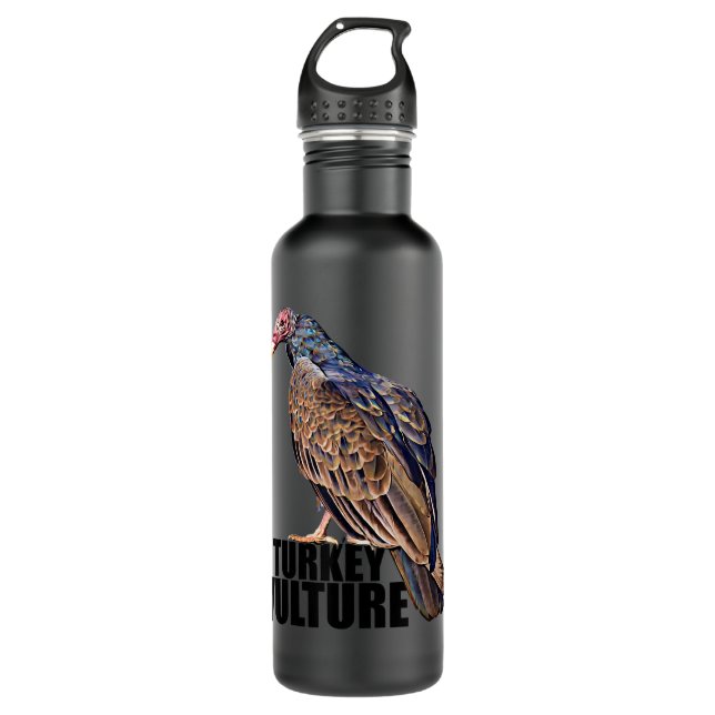 Turkey Vulture Buzzard Illustration  Stainless Steel Water Bottle (Front)