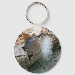 Turkey Vulture Feather Coordinating Items Keychain