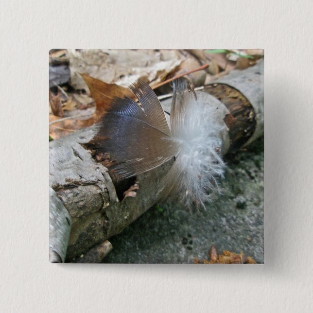 Turkey Vulture Feather Coordinating Items Pinback Button (Front)