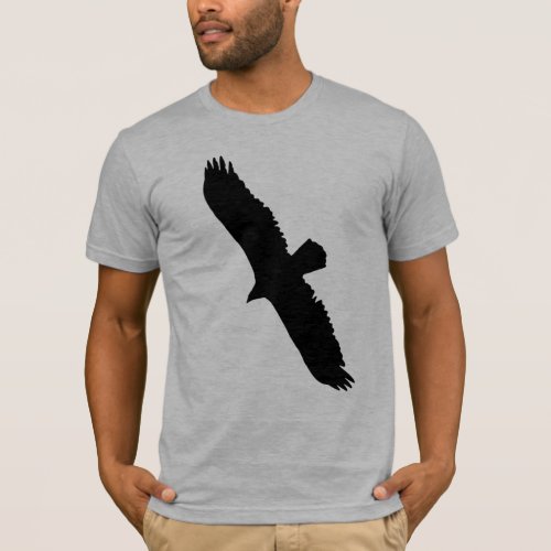 Turkey Vulture Flying Black Bird Silhouette T_Shirt