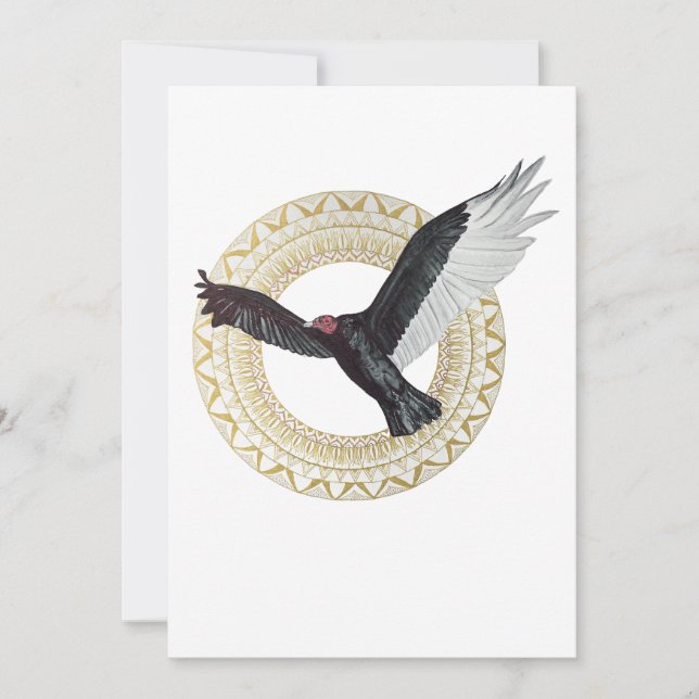 Turkey Vulture Large Flat Note Card (Front)