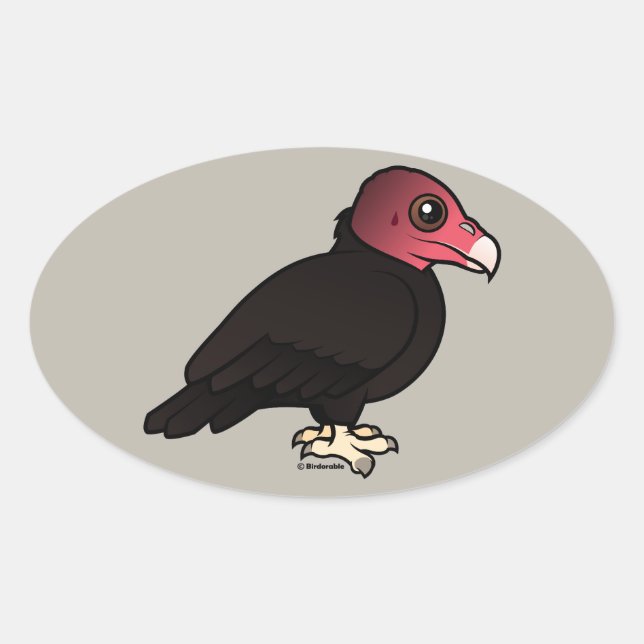 Turkey Vulture Oval Sticker (Front)