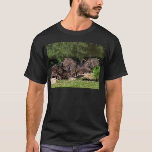 Turkey Vultures With Spread Wings T_Shirt