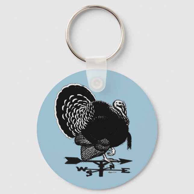 Turkey Weathervane Keychain (Front)