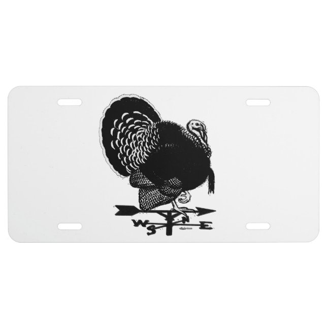Turkey Weathervane License Plate (Front)
