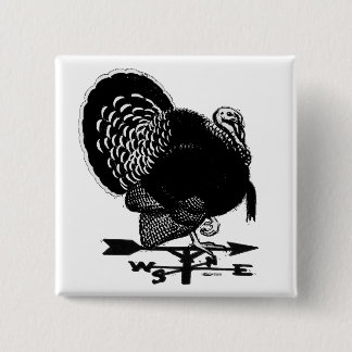 Turkey Weathervane Pinback Button