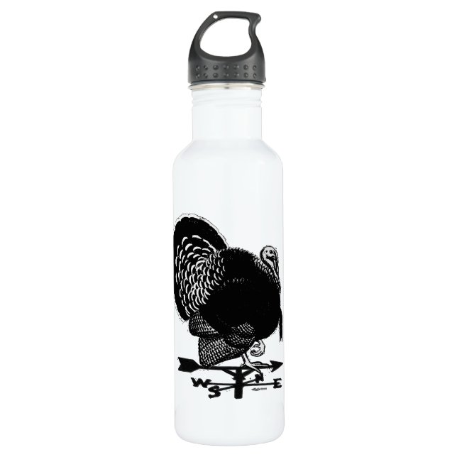 Turkey Weathervane Stainless Steel Water Bottle (Front)