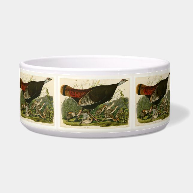 Turkey Wild Audubon Bird Painting Bowl (Front)