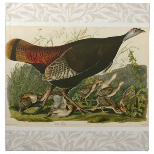 Turkey Wild Audubon Bird Painting Cloth Napkin