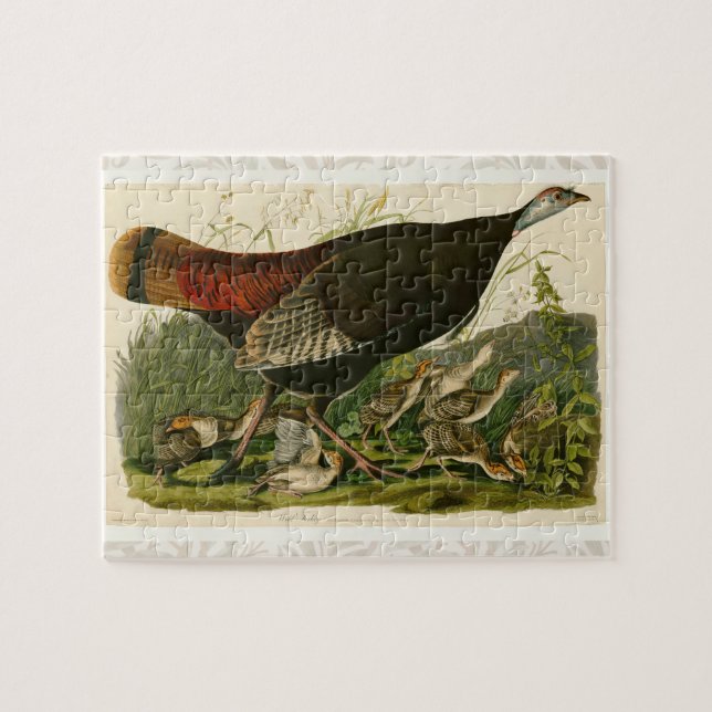 Turkey Wild Audubon Bird Painting Jigsaw Puzzle (Horizontal)