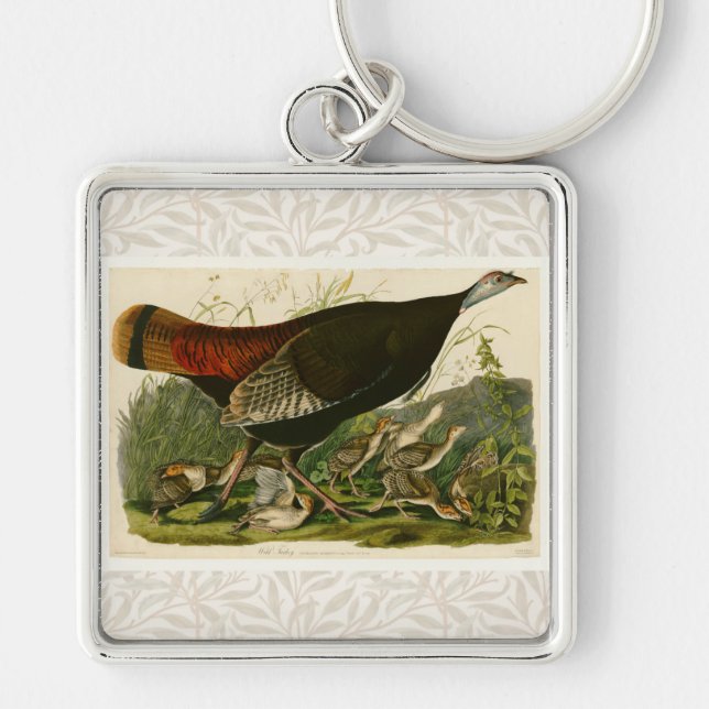 Turkey Wild Audubon Bird Painting Keychain (Front)