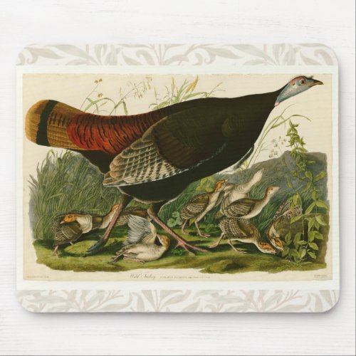 Turkey Wild Audubon Bird Painting Mouse Pad