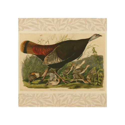 Turkey Wild Audubon Bird Painting Wood Wall Decor