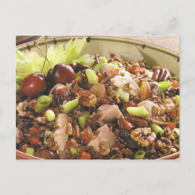 Turkey Wild Rice Salad Recipe Postcard (Front)