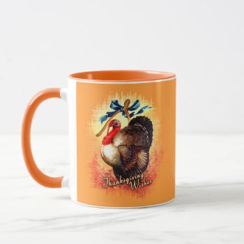Turkey Wishes Mug by vintageamerican at Zazzle