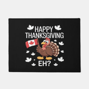 Turkey With Canada Flag Happy Thanksgiving Day Eh Doormat