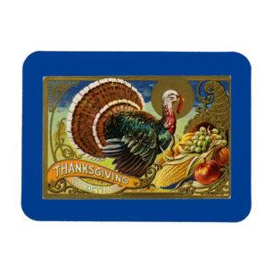 Turkey With Cornucopia Flexible Magnet