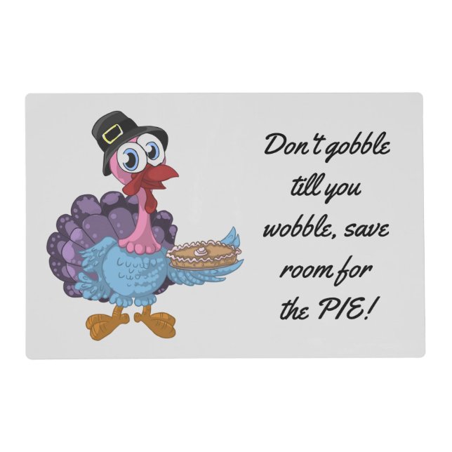 Turkey With Pie Placemat (Front)