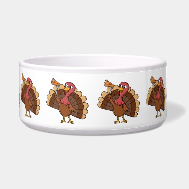 Turkey With Pie Slice Bowl (Front)