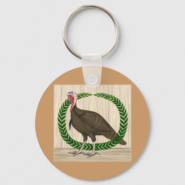 Turkey Wreath Keychain (Front)