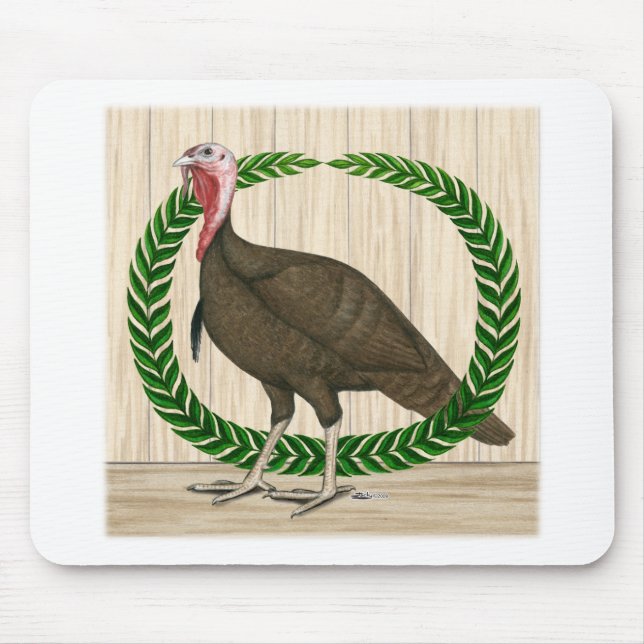 Turkey Wreath Mouse Pad (Front)