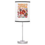 Turkeys Against Time Travel – Funny Retro Turkey D Table Lamp