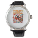 Turkeys Against Time Travel – Funny Retro Turkey D Watch