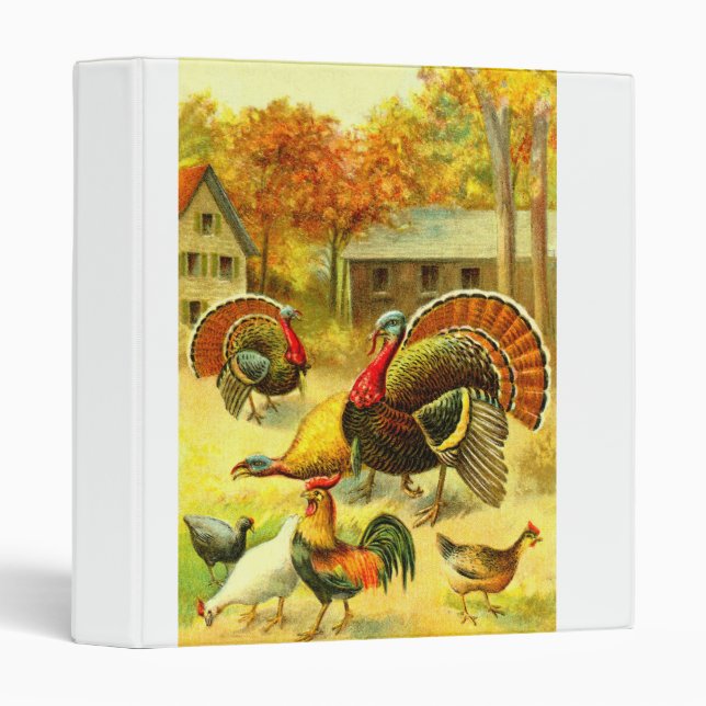 Turkeys and chickens 3 ring binder (Front/Spine)